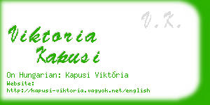 viktoria kapusi business card
