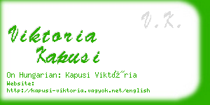 viktoria kapusi business card